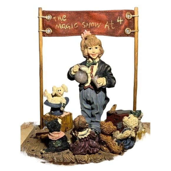 The Boyds Bears Yesterdays Child Figurine "The Amazing Bailey Magic Show At 4" L - Picture 2 of 4